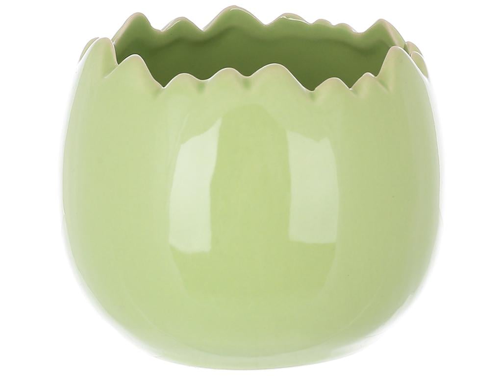 Кашпо фарфоровое в форме яйца 11х9 см Зеленый (BDI-495-478) - фото 1 Кашпо фарфоровое в форме яйца 11х9 см Зеленый (BDI-495-478) - фото 1