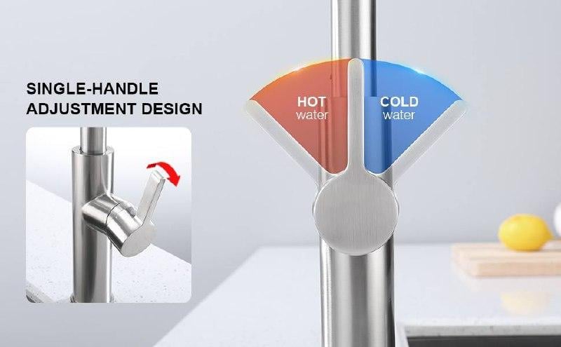 Смеситель для умывальника Epelli Multimodale satino с вытяжной воронкой (2226689005) - фото 2
