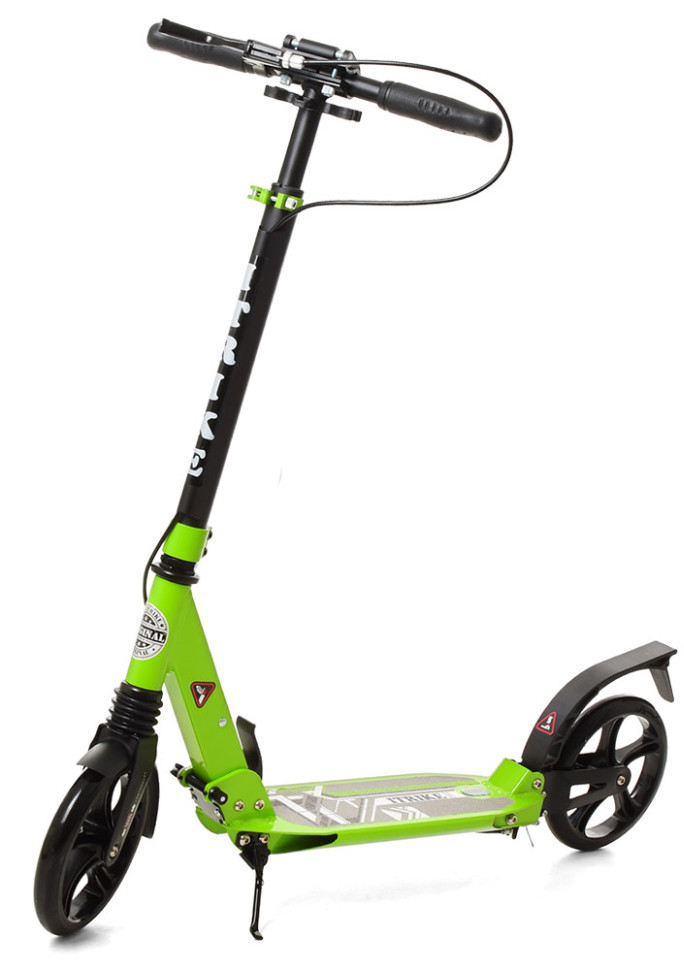 Самокат городской iTrike двухколесный с полиуретановыми колесами Зеленый (DS-171-S-363)