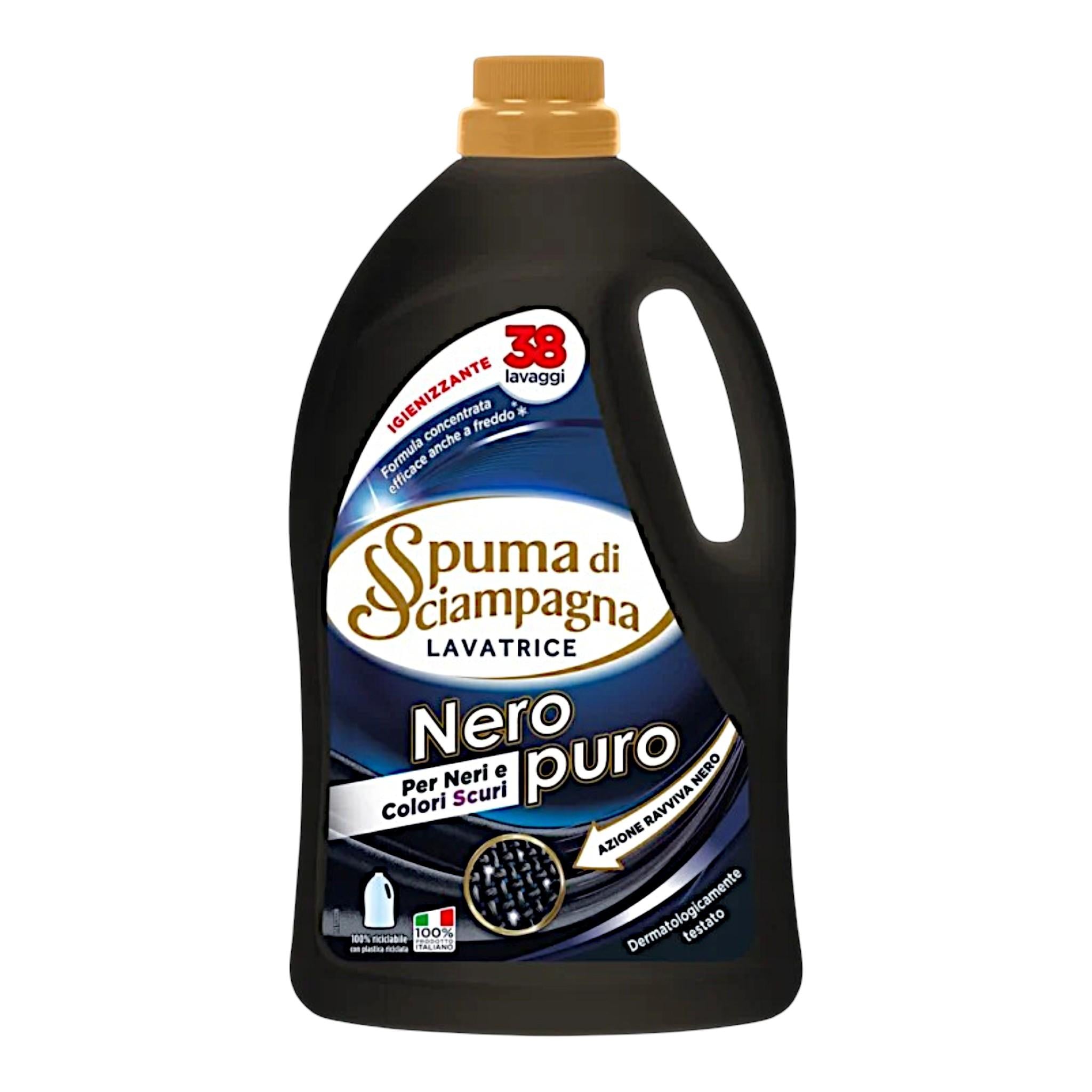 Гель концентрат для стирки черных и темных вещей Spuma Di Sciampagna Neropuro Pure Black 38 стирок 1,710 л (016598)