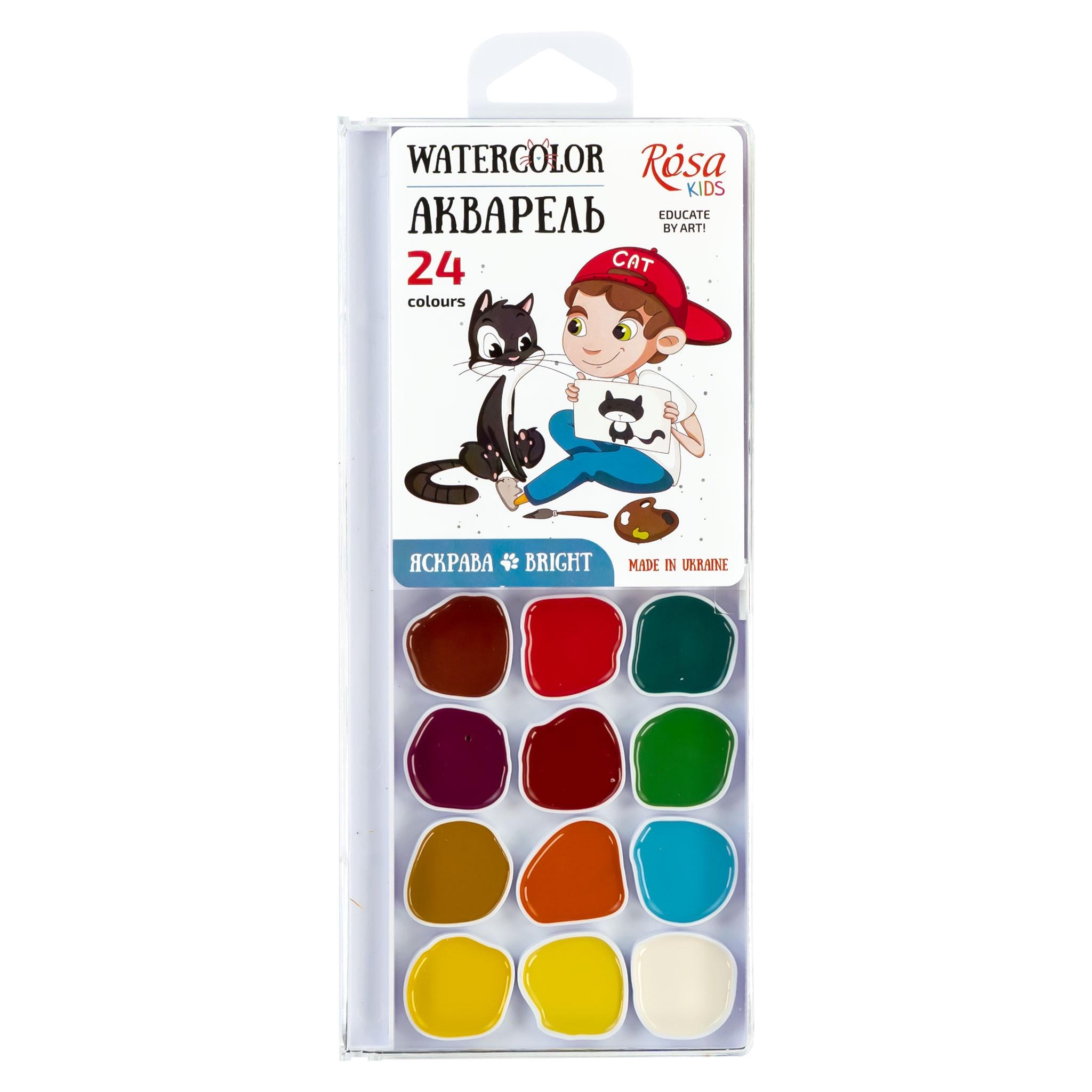 Набор акварельных красок Rosa Kids Cats with a Boy 24 цвета (301207) Набор акварельных красок Rosa Kids Cats with a Boy 24 цвета (301207)