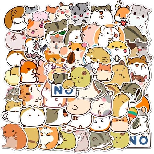 Набор наклеек Хомяки Hamsters 50 шт. (3165)
