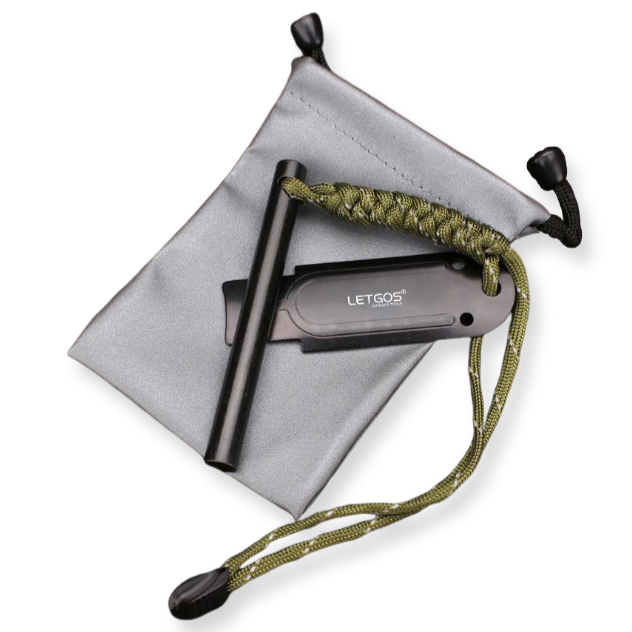 Огниво для разжигания огня LETGOS Magnesium Ferro Rod Fire Starter 100 мм Огниво для разжигания огня LETGOS Magnesium Ferro Rod Fire Starter 100 мм