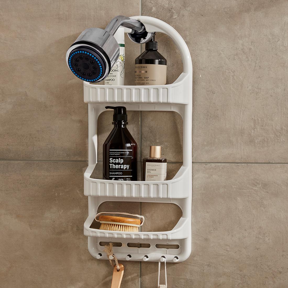 Полка для ванной комнаты Dunya Plastik 3-ярусная Белый (8696287091651)