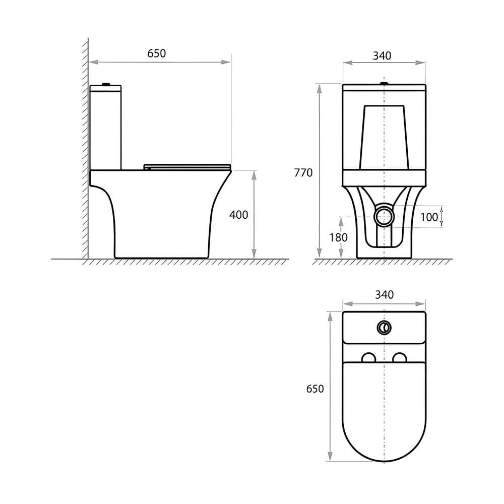 Унитаз-компакт напольный Koller Pool Stream безободоковый с крышкой и смывным бачком Белый (1857550199) - фото 2 Унитаз-компакт напольный Koller Pool Stream безободоковый с крышкой и смывным бачком Белый (1857550199) - фото 2