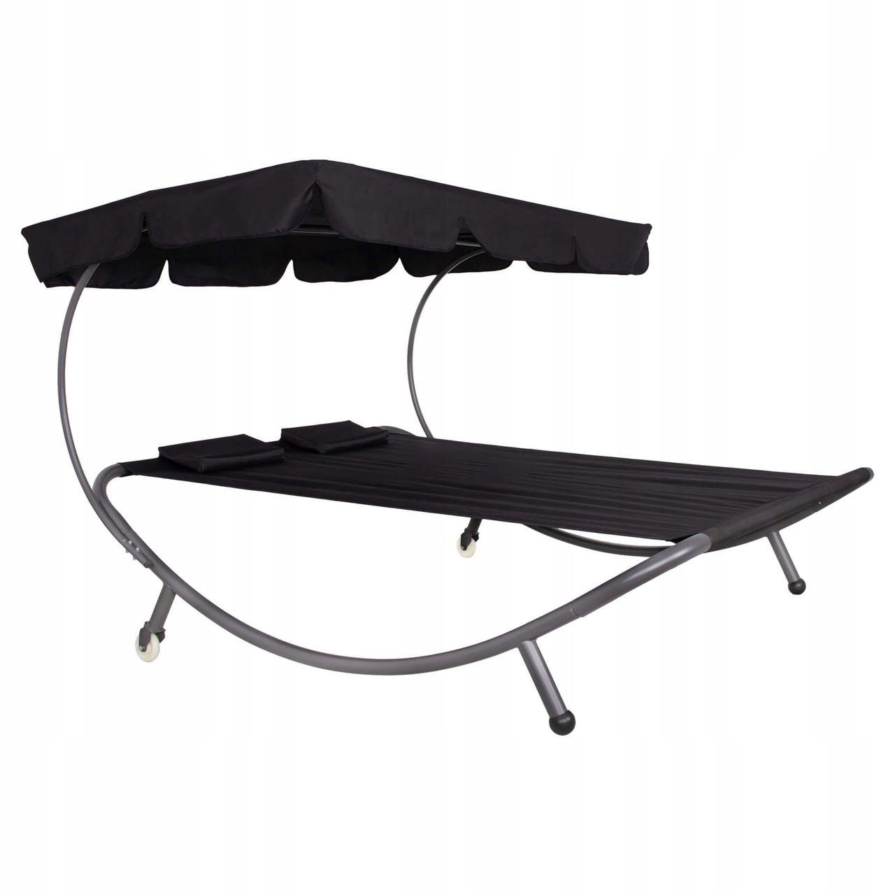 Шезлонг садовий двомісний Springos GF2000 з навісом