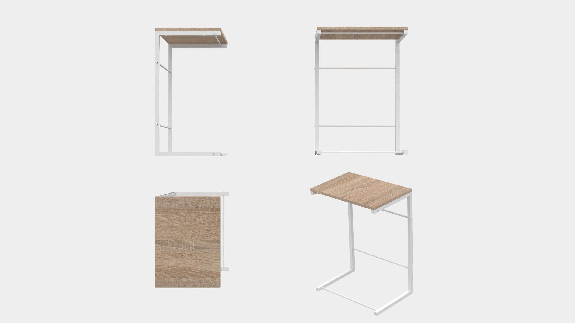 Столик Ferrum-decor Террі метал/ДСП 16 мм 650x440x330 мм Білий/Дуб Сонома (FRD-104658) - фото 8