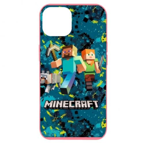Чохол для iPhone 14 Minecraft Steve Alex And Dog (13274717-7-134799)