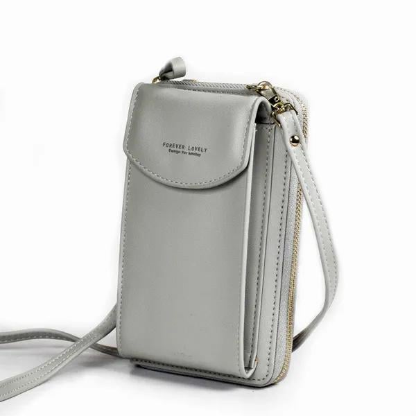 Гаманець-клатч жіночий Baellerry Forever із еко-шкіри Сірий (15182371)