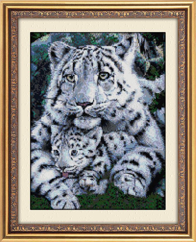 Алмазная мозаика Dream Art Белые тигры 38x49 см (DA.30049)