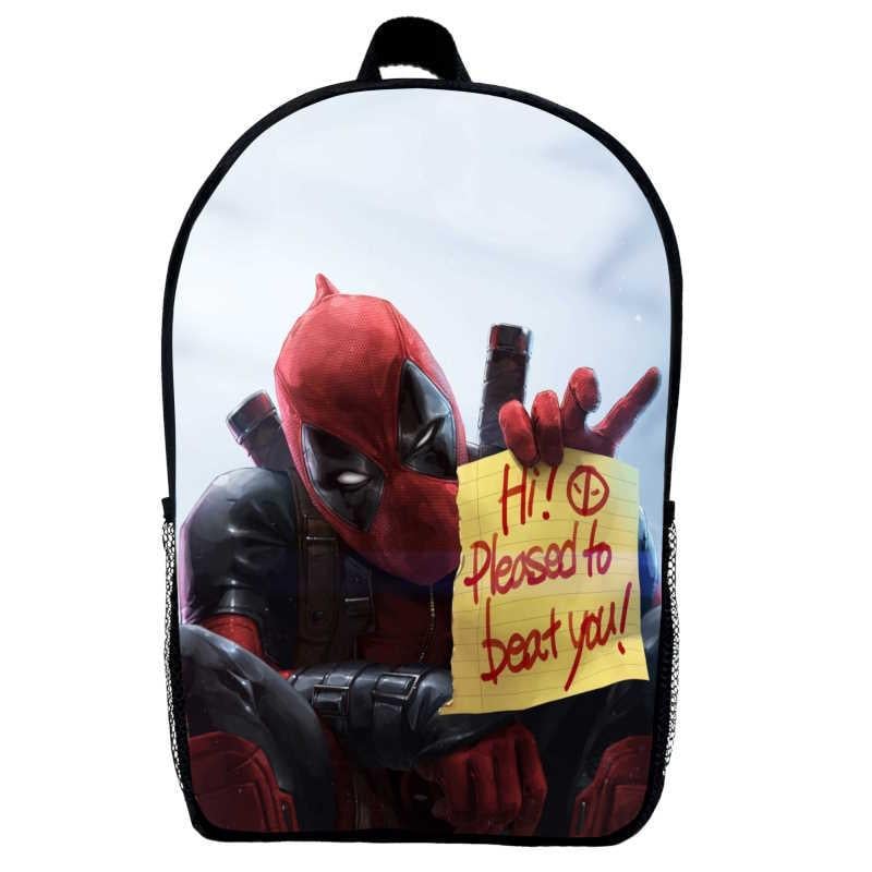 Школьный рюкзак детский с принтом Deadpool 04 29х21х9 см 5 л Черный (2399980122)