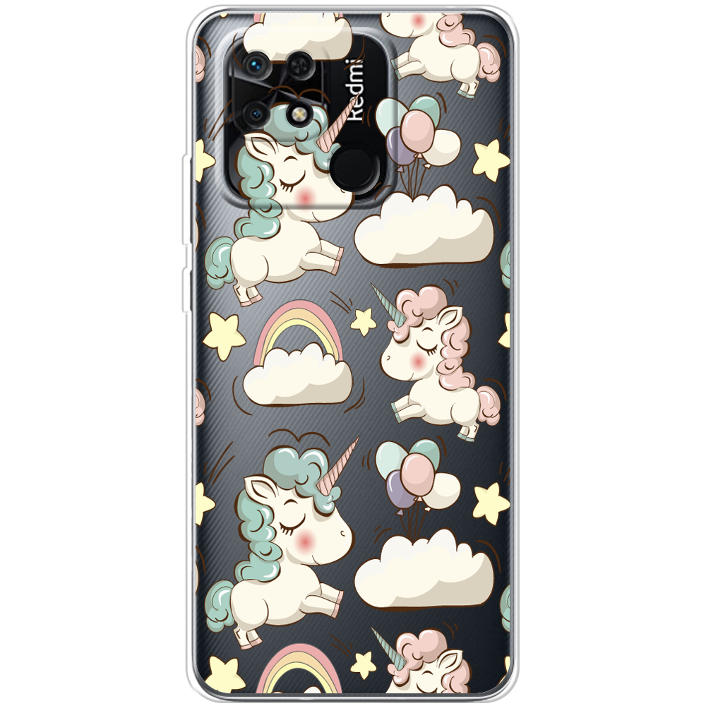 Чохол BoxFace Xiaomi Redmi 10C Unicorns Прозорий силікон (44304-cc2-44304)