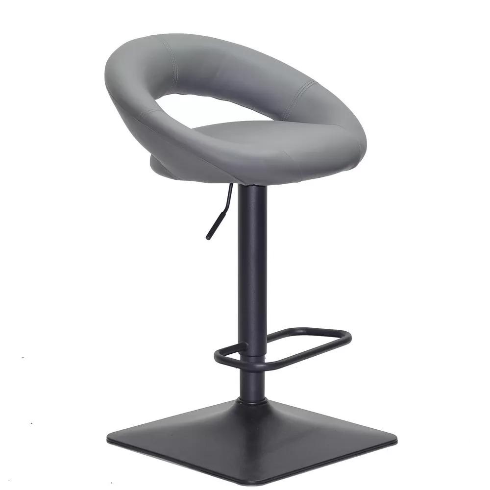Барный стул Lolly square black экокожа Серый 1001 (123748)