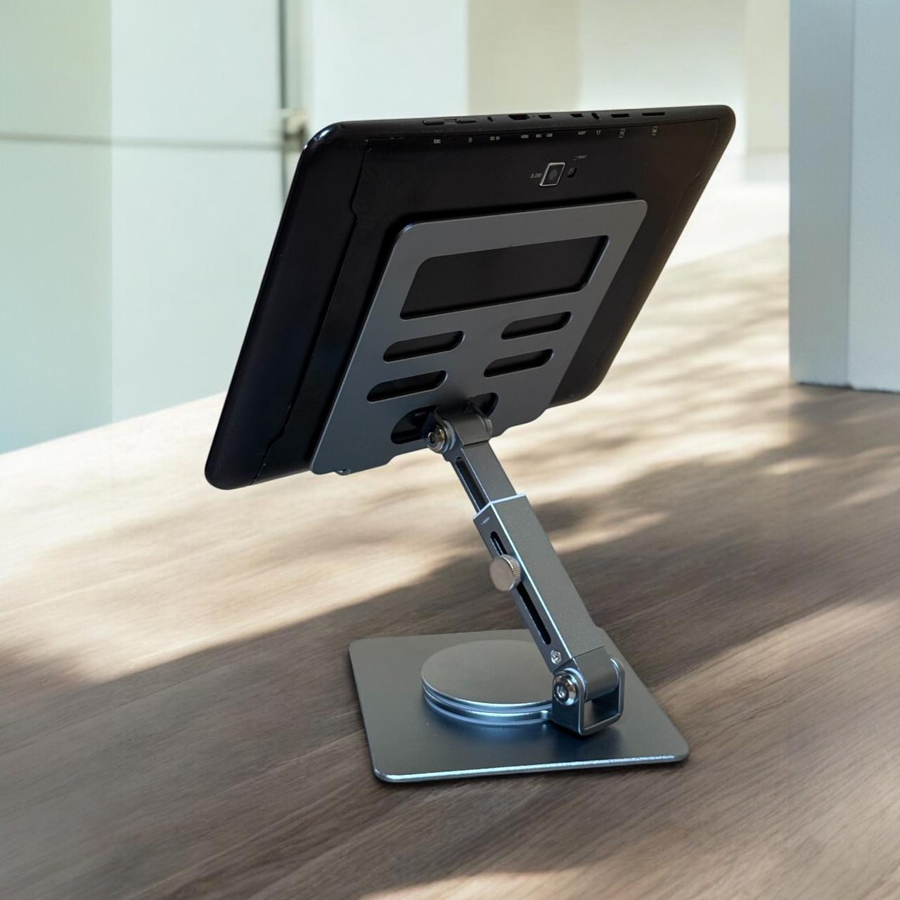 Держатель для планшета Primo SP05 7-12,9" настольный металлический с функцией вращения Grey (2633587614) - фото 6