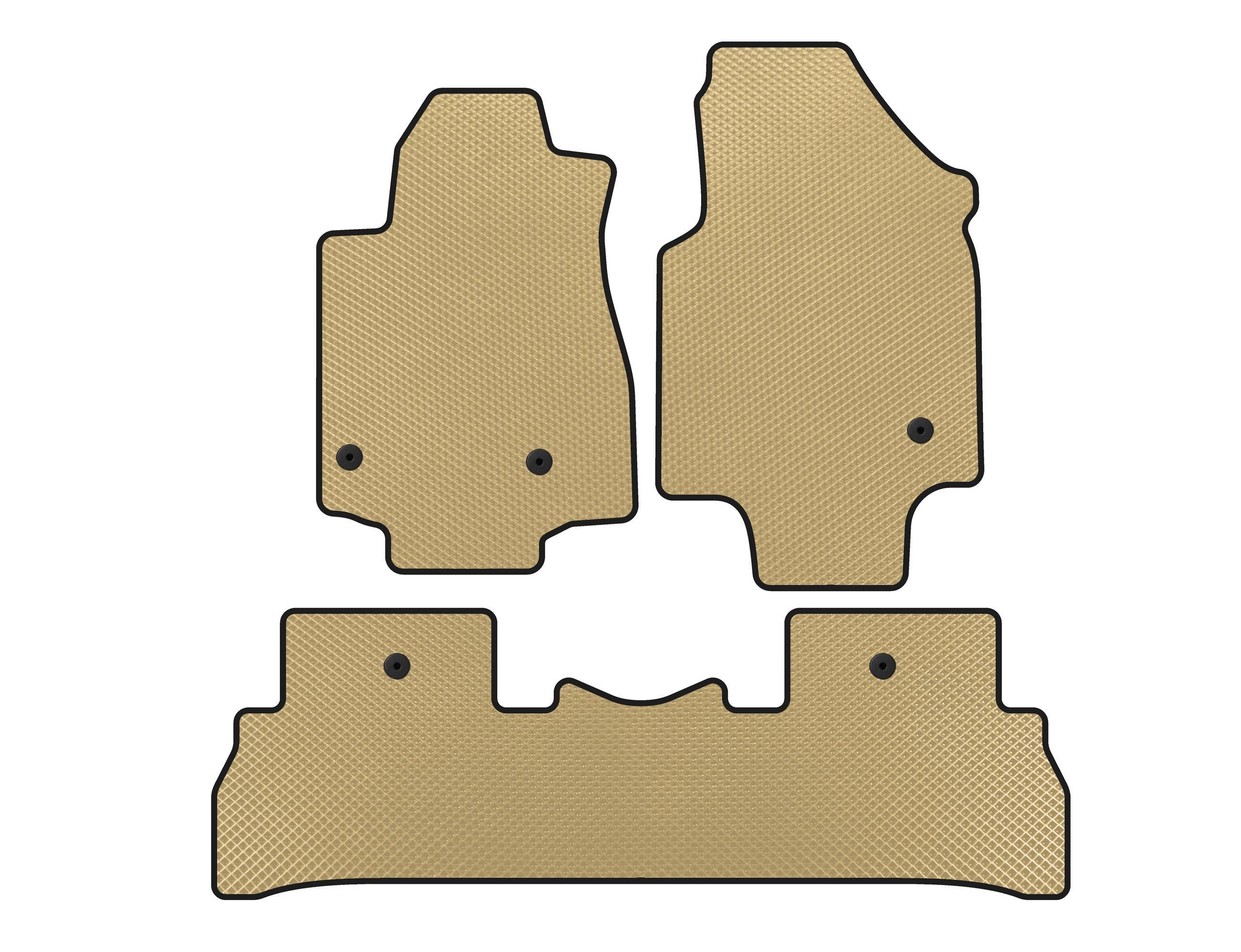 Коврики Digital Designs EVA 2008-2012 7-местный для Honda Pilot 2008-2015 гг. этилвинилацетат Бежевый (138664)