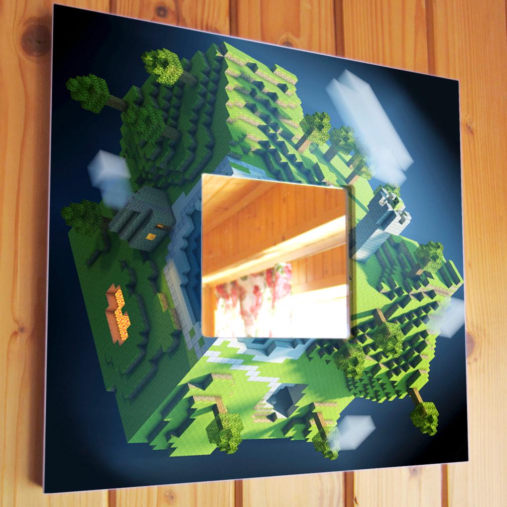 Зеркало декоративное Minecraft 260х260 мм (M03533) Зеркало декоративное Minecraft 260х260 мм (M03533)