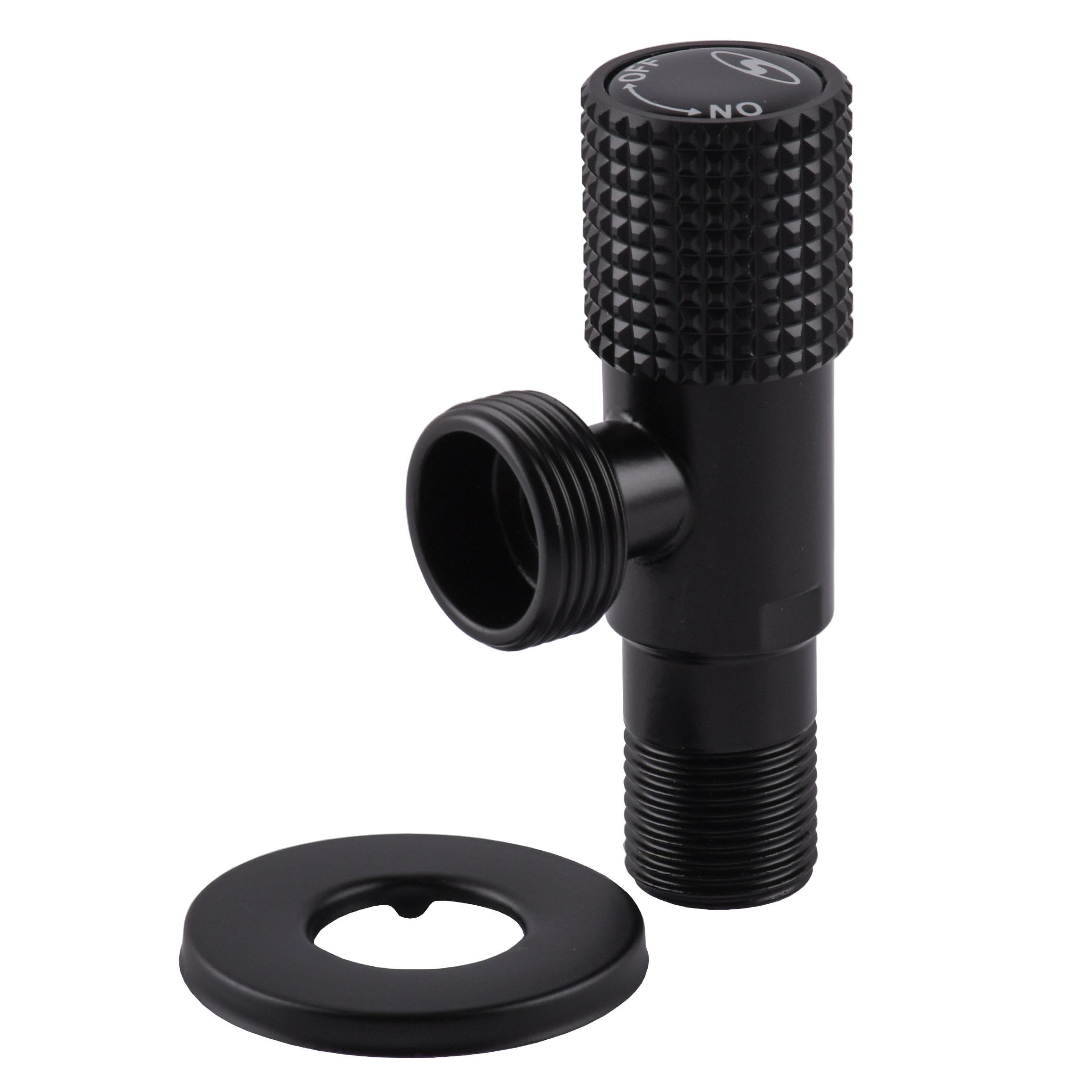 Кран кутовий кераміка SOLOMON EXCLUSIVE 1/2x3/4" 989 BB Чорний (000028995)