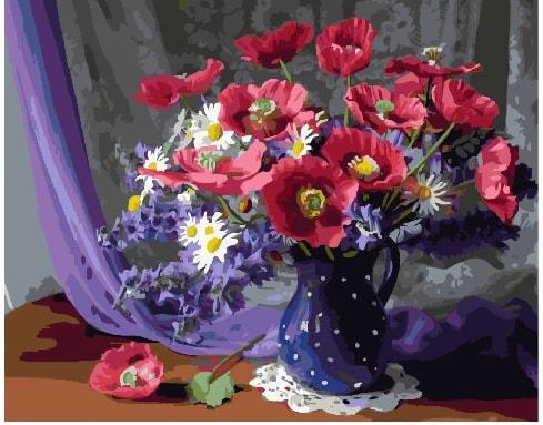 Картина по номерам Brushme GX24273 Букет в синем весе 40x50 см (1311271944)