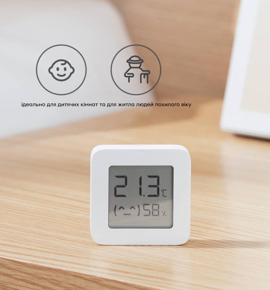 Термометр-гігрометр Mijia Bluetooth Thermometer 2 LYWSD03MMC компактний - фото 7