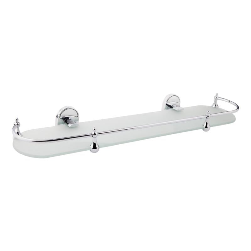 Полка стеклянная с ограничителем Lidz (CRG)-114.09.02