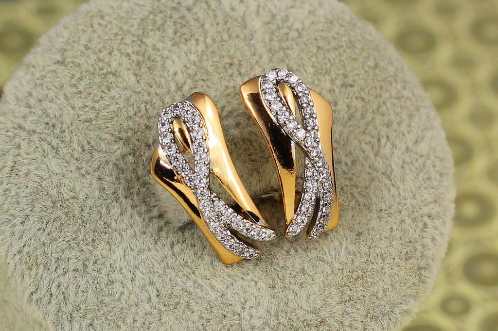 Серьги Xuping Jewelry лента с родием 1,9 см Золотистый (2571108903)