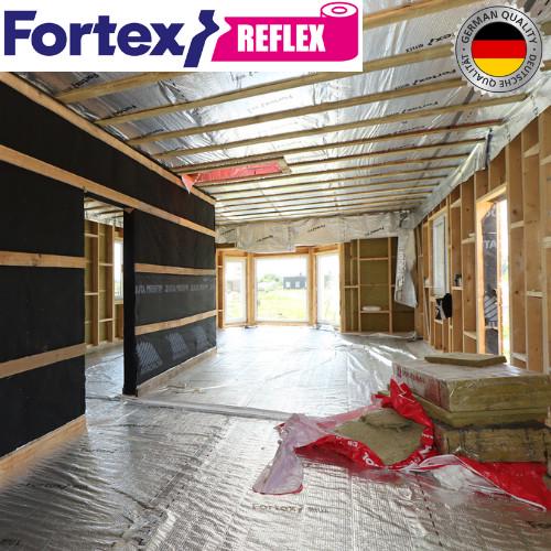 Пароизоляционная армированная мембрана Fortex Reflex с алюминиевым слоем 1,5х50 м (8914285) - фото 10