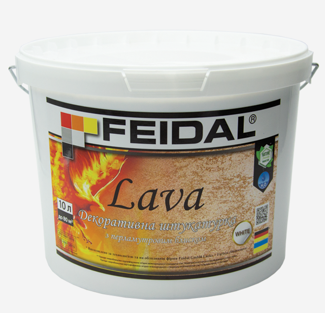 Краска интерьерная декоративная Feidal Lava 10 л Белый