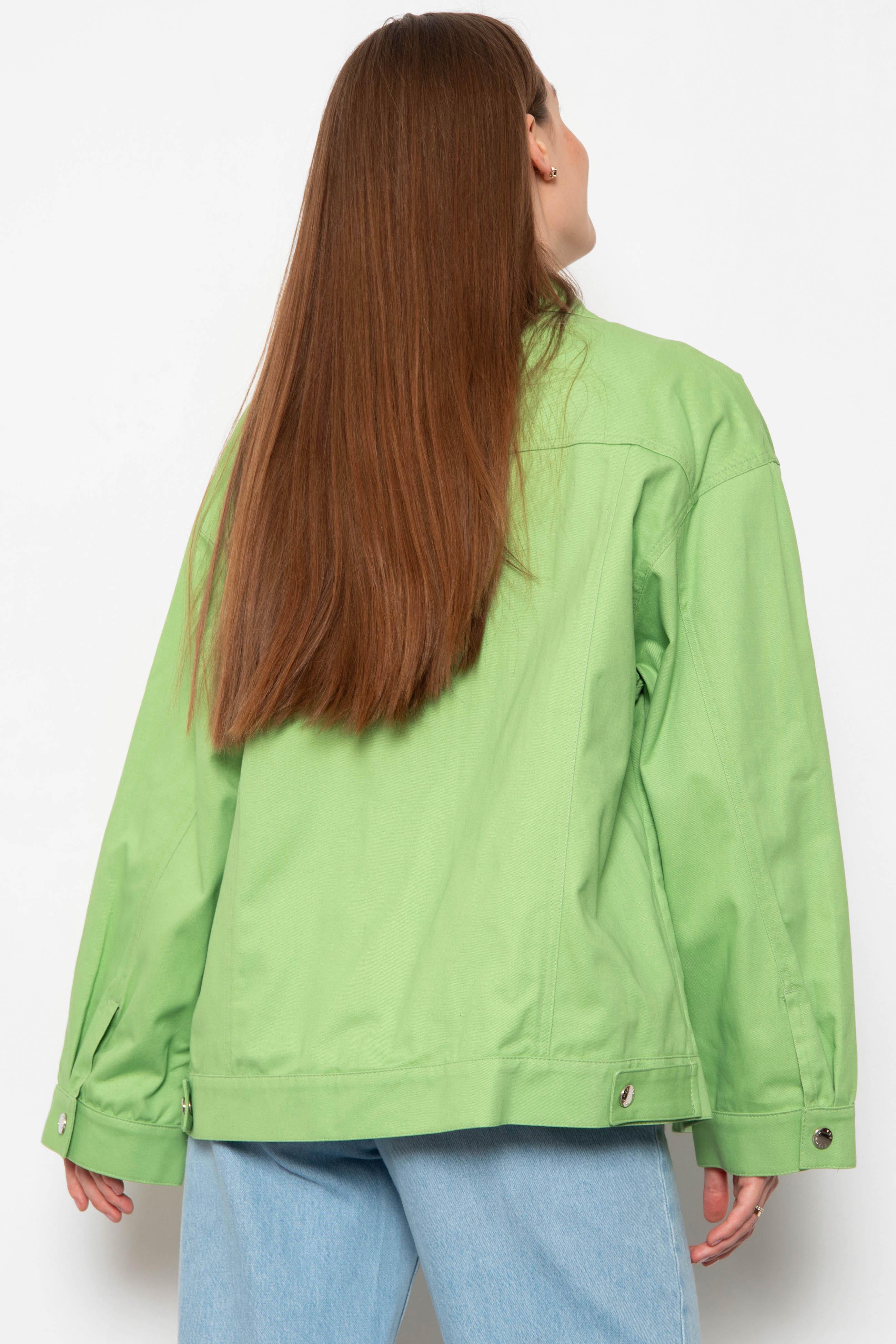 Джинсовка женская р. 38 Зеленый (184395) - фото 3