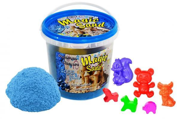 Кинетический песок Strateg Magik sand с ароматом черники 1 кг в ведре Голубой (372-10S)