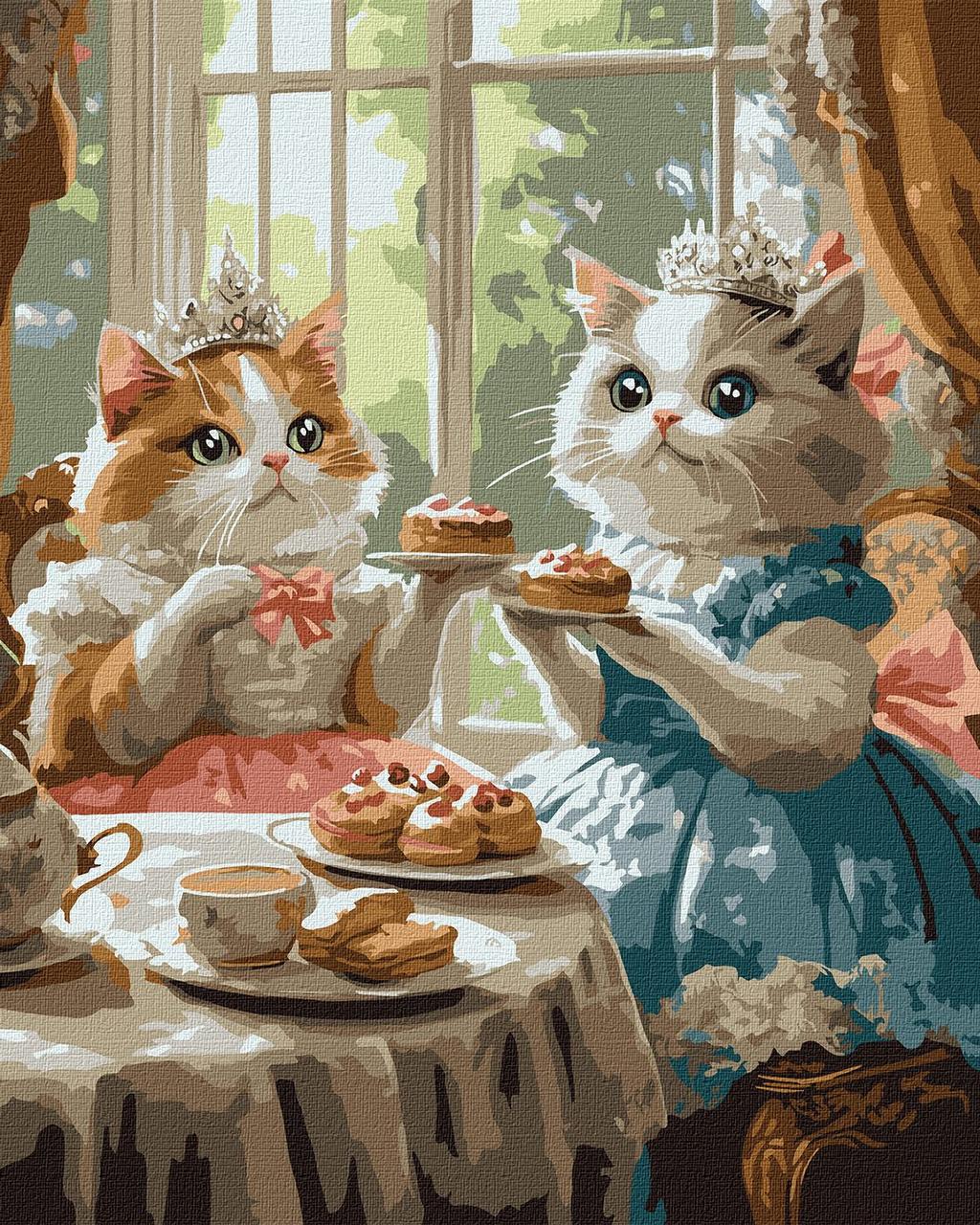 Картина по номерам Ideyka Вечеринка кошачьих леди 40х50 см (2847123801)