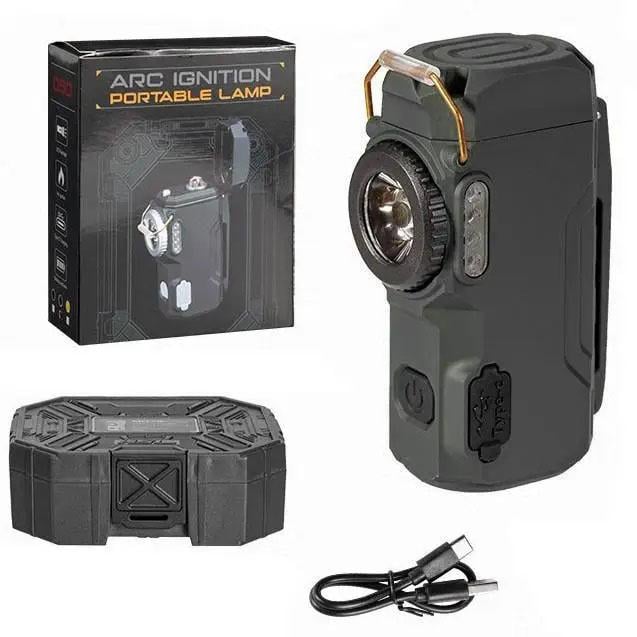 Ліхтар армійський D50-SMD індикація заряду запальничка Чорний