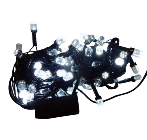 Гирлянда нить Кристалл LED 100 Белый холодный/Черный провод (1-34/1-47)