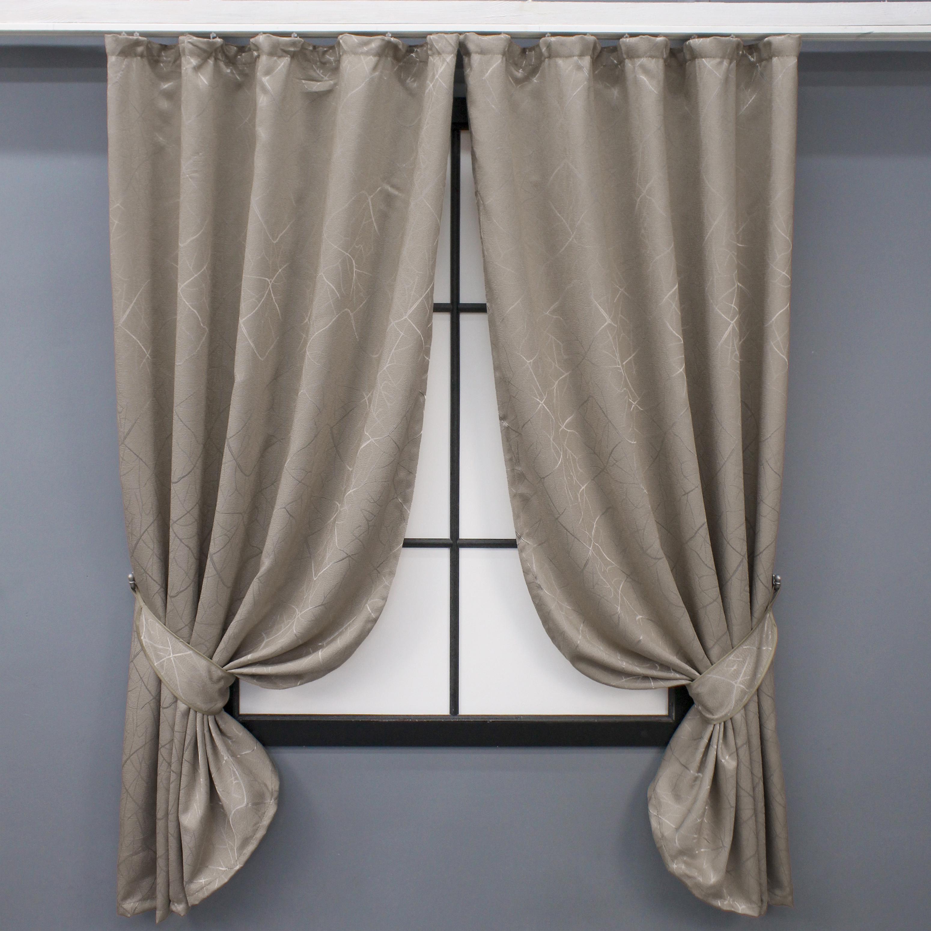 Комплект штор коротких VR-Textil Лен Саванна №686ш 130х170 см 2 шт. Бежевый (35-0277)