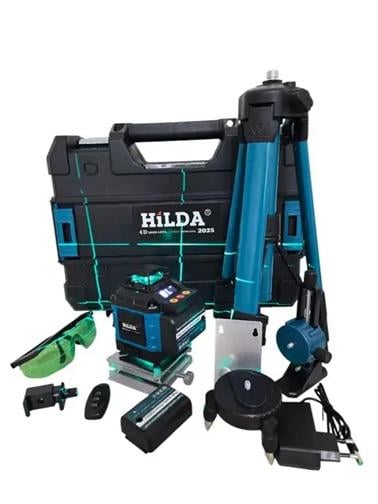 Лазерный уровень Откалиброванный Hilda 4D Led 16 линий 360 градусов 2 х АКБ (30472370) - фото 4 Лазерный уровень Откалиброванный Hilda 4D Led 16 линий 360 градусов 2 х АКБ (30472370) - фото 4