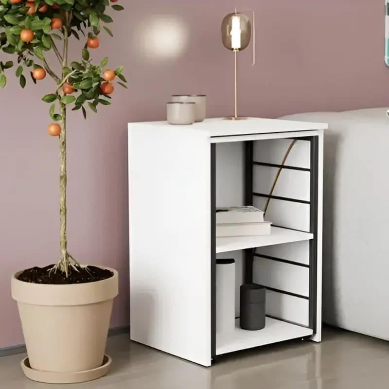 Стол-тумба трансформер Ferrum-decor Смарт 2/2 металл/ДСП 16 мм 750x1450x600 мм Черный/Дуб Артизан (FRD-105107)