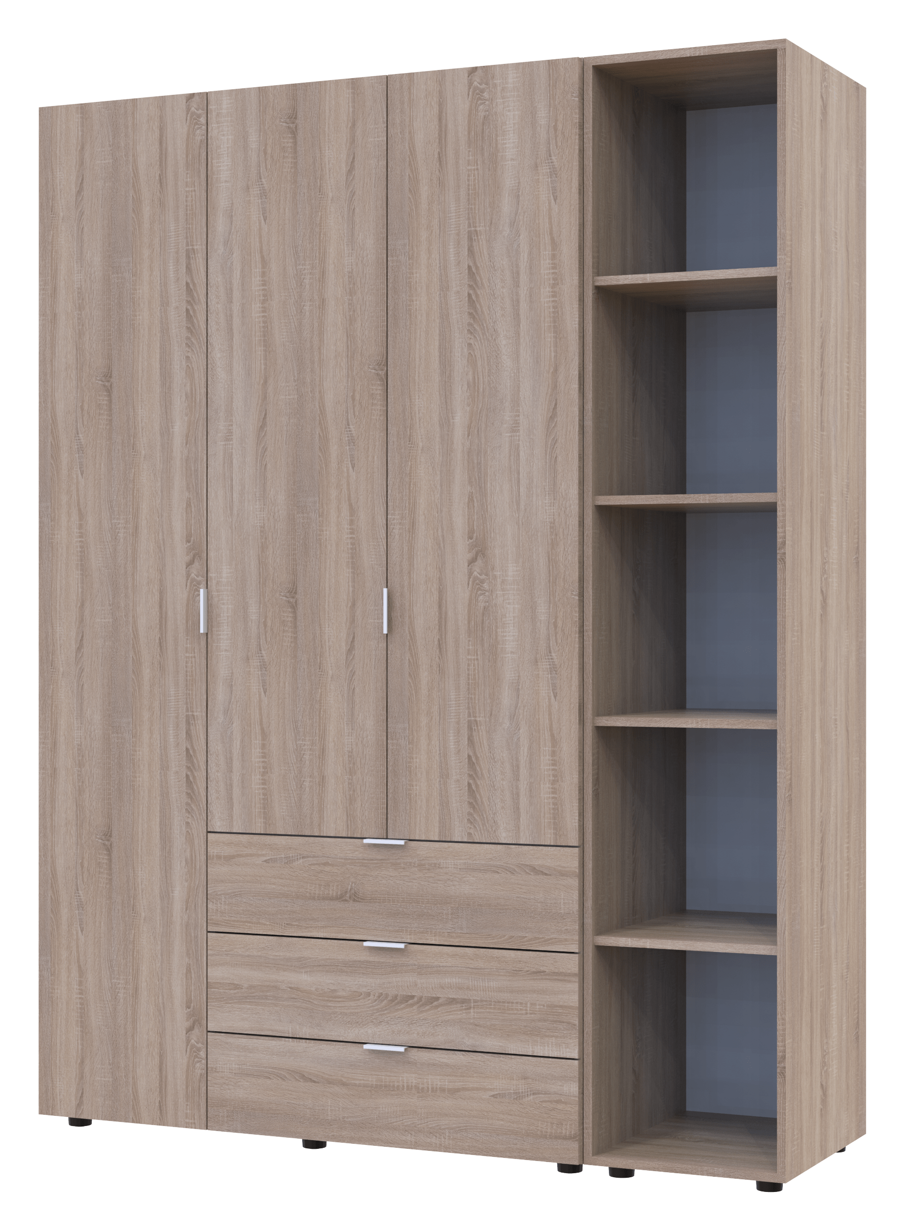 Комплект шкафов для одежды Doros Гелар 154,4х49,5х203,4 см 2 шт. Дуб Сонома (DRS-011148)