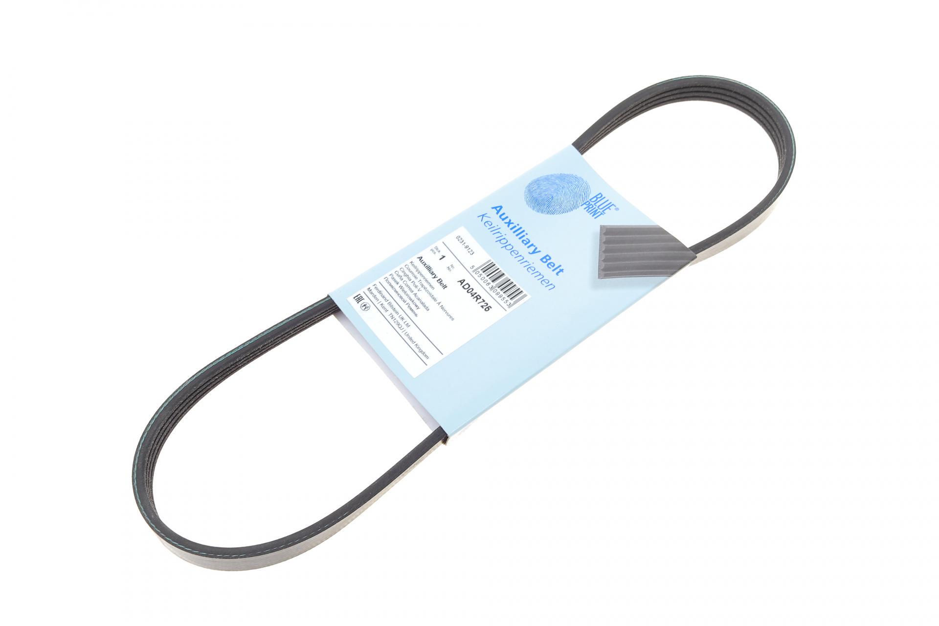 Ремень генератора BLUE PRINT Renault Kangoo 1.6i 08-/Nissan Micra1.0-1.4 92-03 (AD04R725)