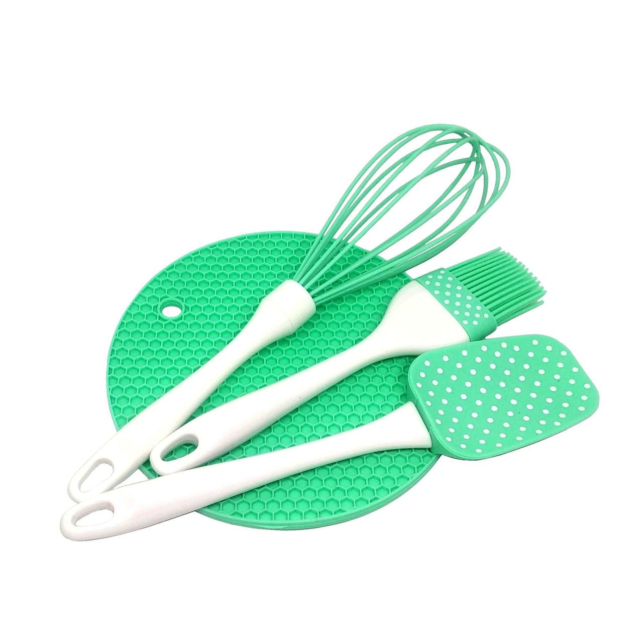Набір кухонного приладдя А-PLUS 1956Г силіконовий № 495 Зелений (203768-м)