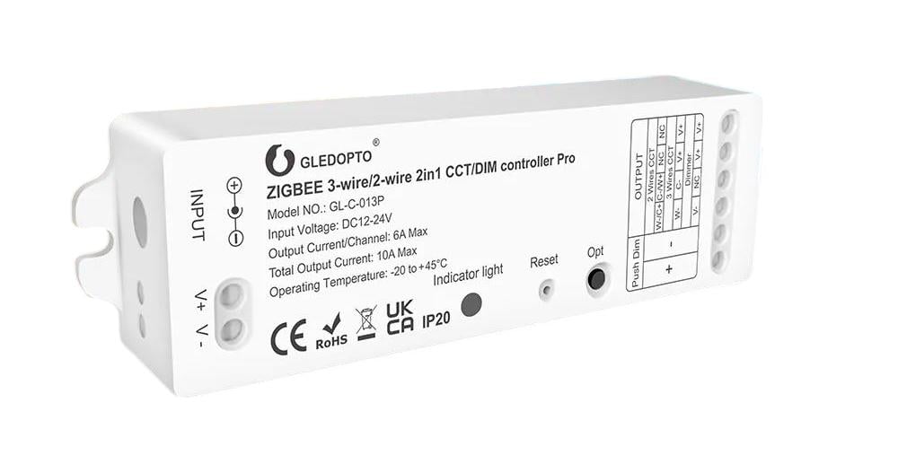 Светодиодный контроллер Tuya Smart Gledopto CCT/Dim ZigBee (GL-C-013P)