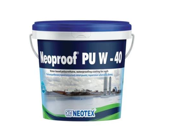 Гідроізоляція поліуретанова аліфатична Neoproof PU W-40 13 кг для терас та покрівель Білий