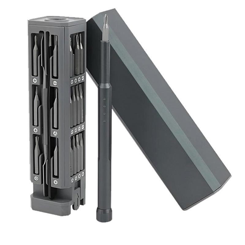 Набір магнітних викруток 45в1 для точних робіт з бітами зі сталі S2 в металевому кейсі Gray (110301)