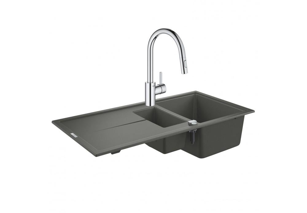 Набор мойка кухонная Grohe K400 31642AT0 со смесителем Eurosmart Cosmopolitan 31481001