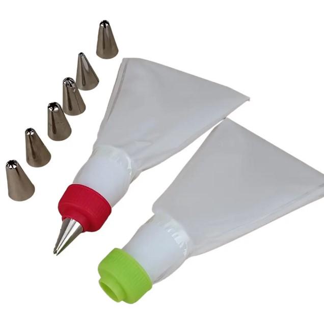 Кондитерський мішок з насадками 9 пр. 26,5х20,5 см (AN0137813) - фото 2 Кондитерський мішок з насадками 9 пр. 26,5х20,5 см (AN0137813) - фото 2