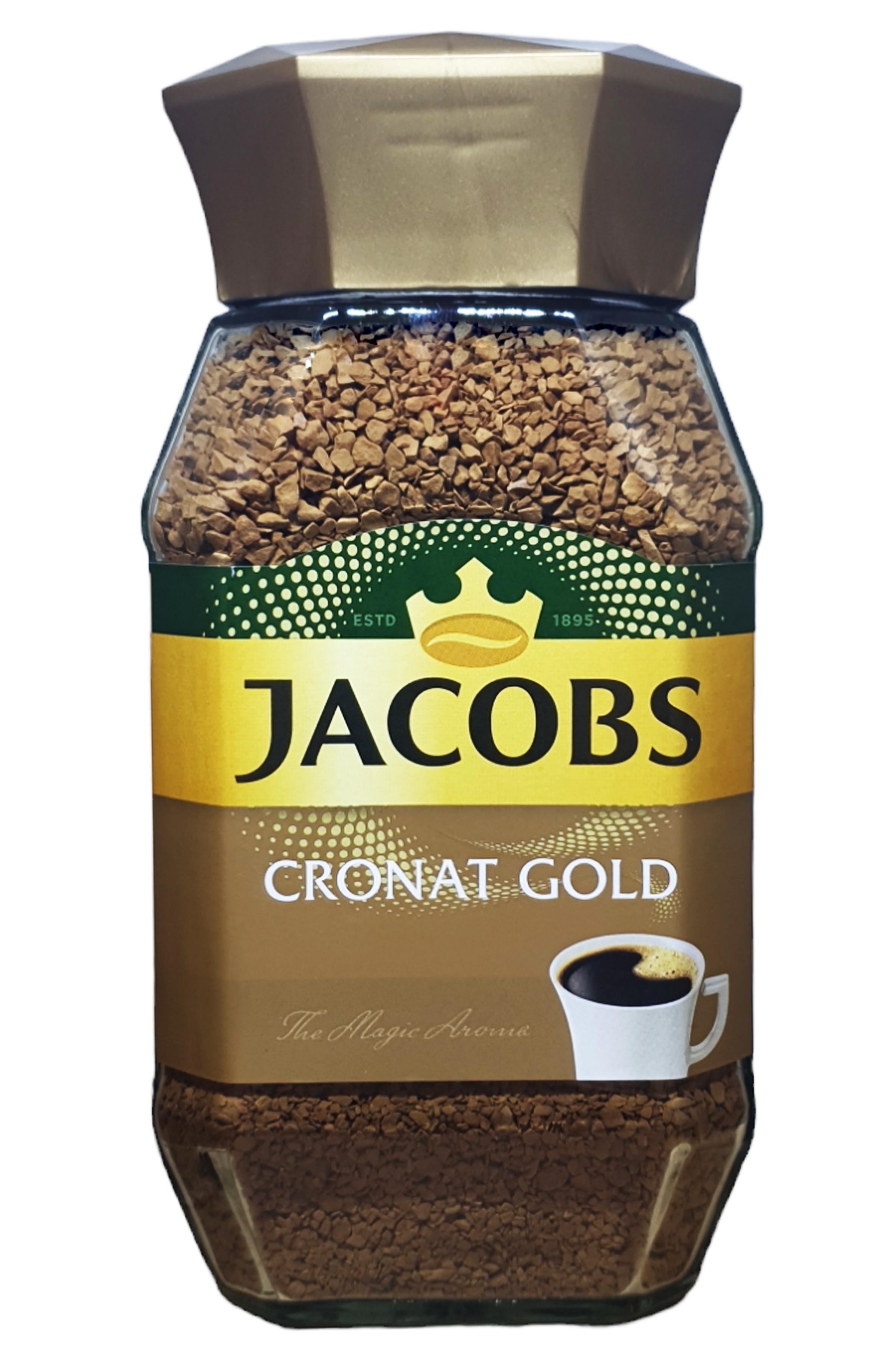 Кофе растворимый Jacobs Cronat Gold 200 г в стеклянной банке (52674)
