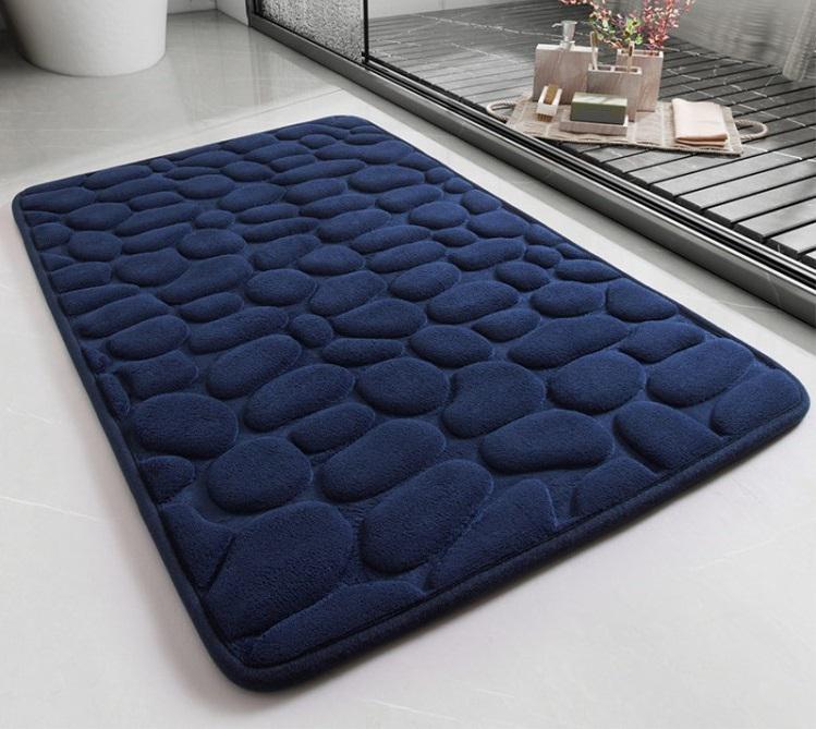 Килимок для ванної Stone Premium Memory Foam 60х40 см Синій (KMS0006)