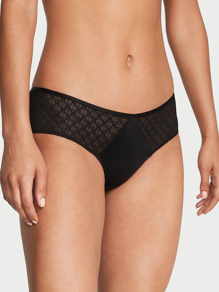 Трусики чики Victoria's Secret Icon Lace Cheeky Panty S Черный (26693566)