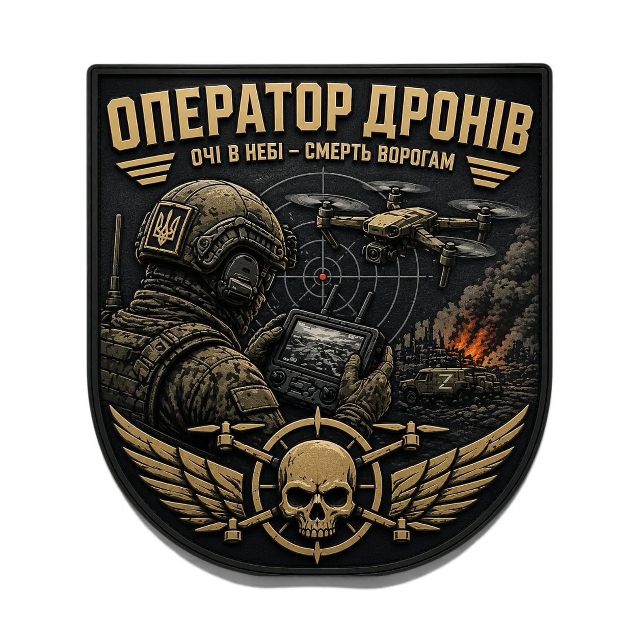 Патч-шеврон "Оператор дронів Очі в небі - смерть ворогам" (35050295)