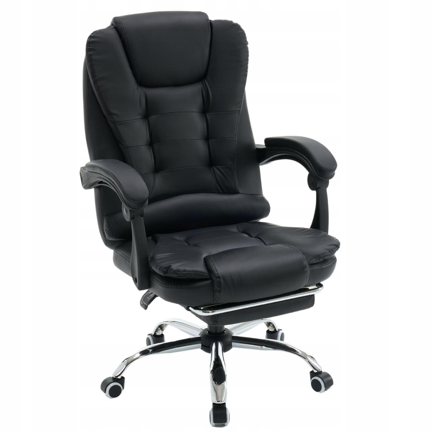 Офісне крісло з підставкою для ніг Hanert Ergo Black (78558)