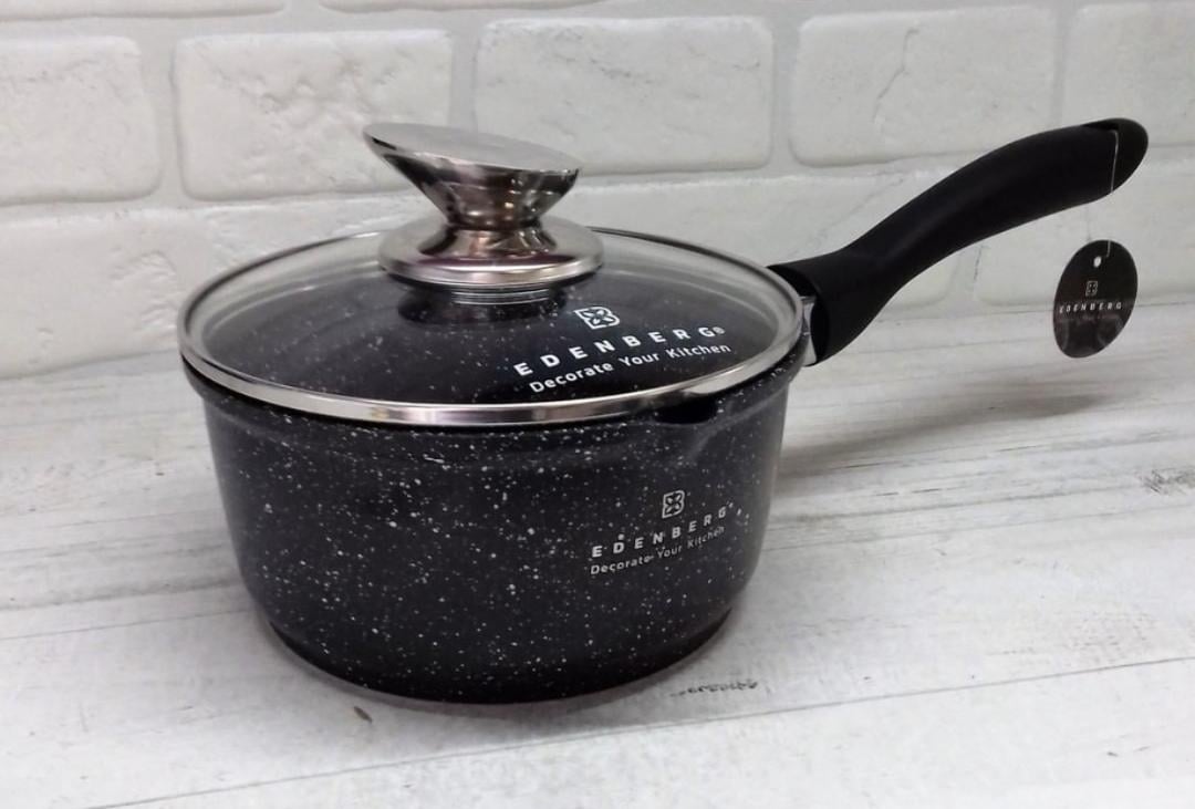 Ківш з кришкою Edenberg EB-8044 з мармуровим покриттям 1,3 л 16 см - фото 7 Ківш з кришкою Edenberg EB-8044 з мармуровим покриттям 1,3 л 16 см - фото 7