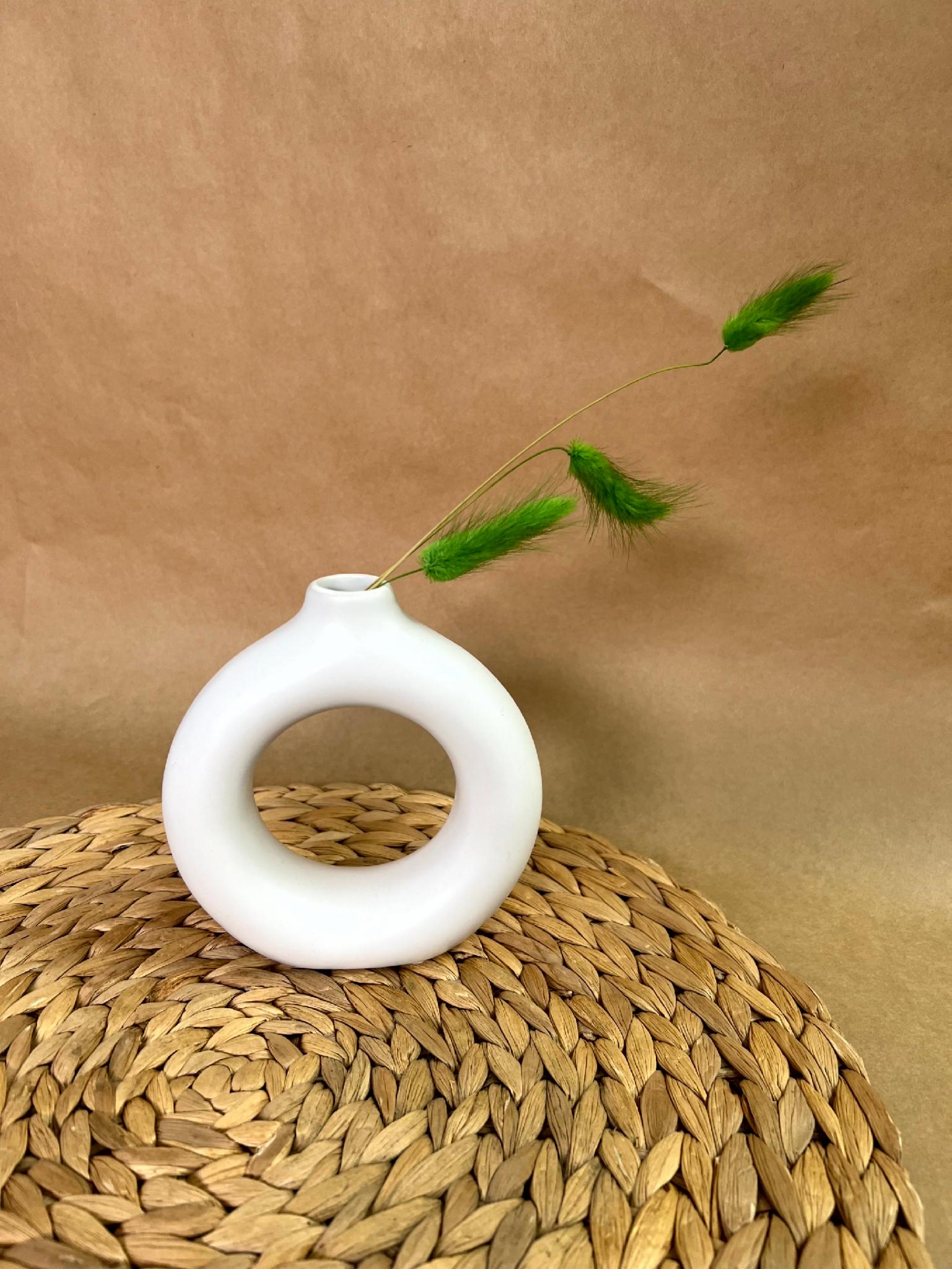 Ваза керамічна Point 13 см Білий (78628627) - фото 2 Ваза керамічна Point 13 см Білий (78628627) - фото 2